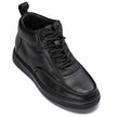CALTO - Y7112 - 2.8 Inches Taller (Black) - Nappa Leather Moc-Toe Sneak-Boots