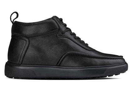 CALTO - Y7112 - 2.8 Inches Taller (Black) - Nappa Leather Moc-Toe Sneak-Boots