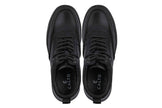 CALTO - Y7112 - 2.8 Inches Taller (Black) - Nappa Leather Moc-Toe Sneak-Boots