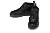 CALTO - Y7112 - 2.8 Inches Taller (Black) - Nappa Leather Moc-Toe Sneak-Boots