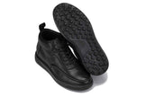 CALTO - Y7112 - 2.8 Inches Taller (Black) - Nappa Leather Moc-Toe Sneak-Boots