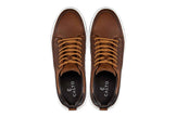 CALTO - Y7153 - 2.6 Inches Taller (Brown) - Leather Ankle Top Sneak-Boot