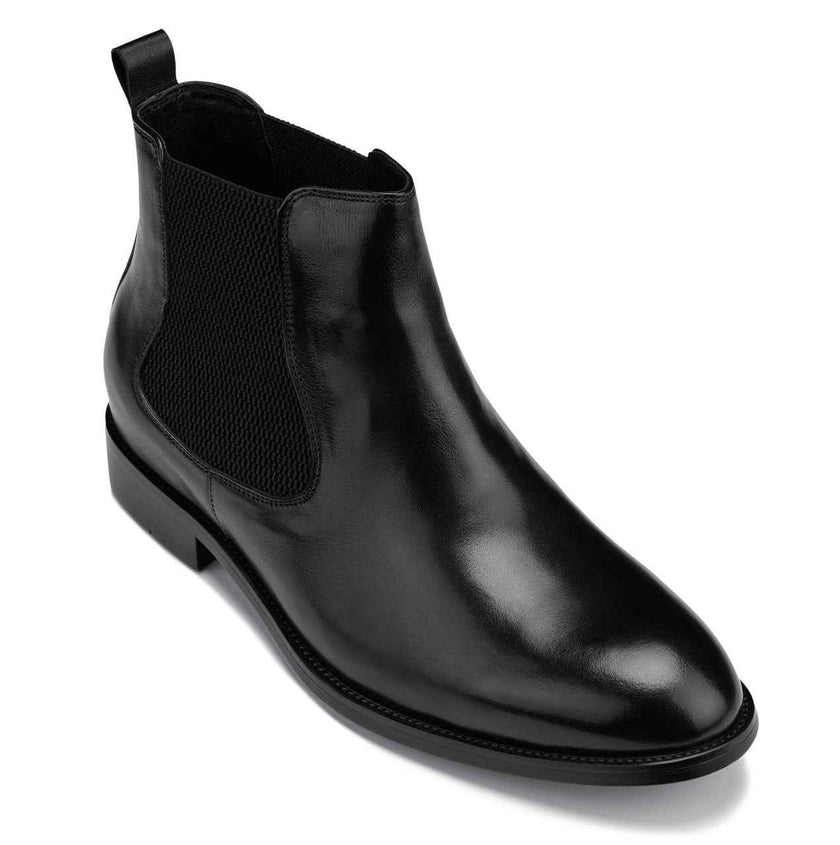 CALTO - Y72230 - 2.8 Inches Taller (Black) - Chelsea Boots