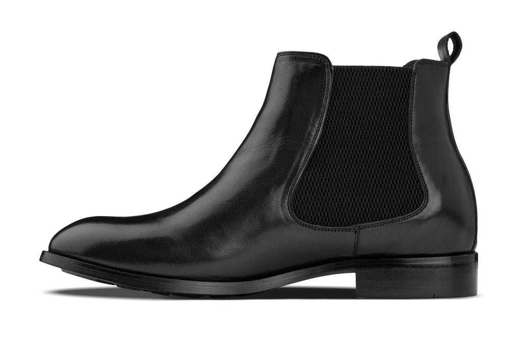 CALTO - Y72230 - 2.8 Inches Taller (Black) - Chelsea Boots