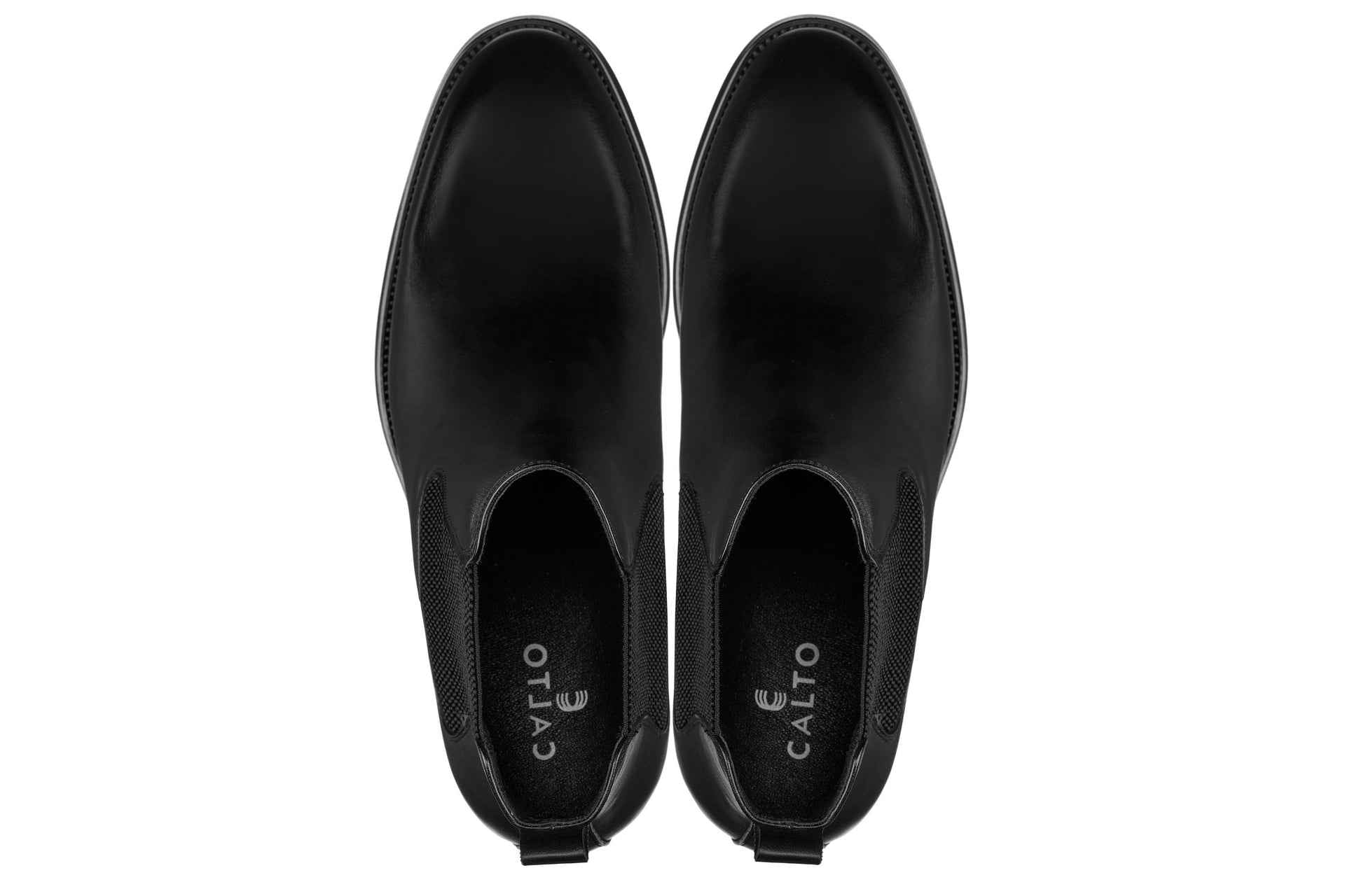 CALTO - Y72230 - 2.8 Inches Taller (Black) - Chelsea Boots