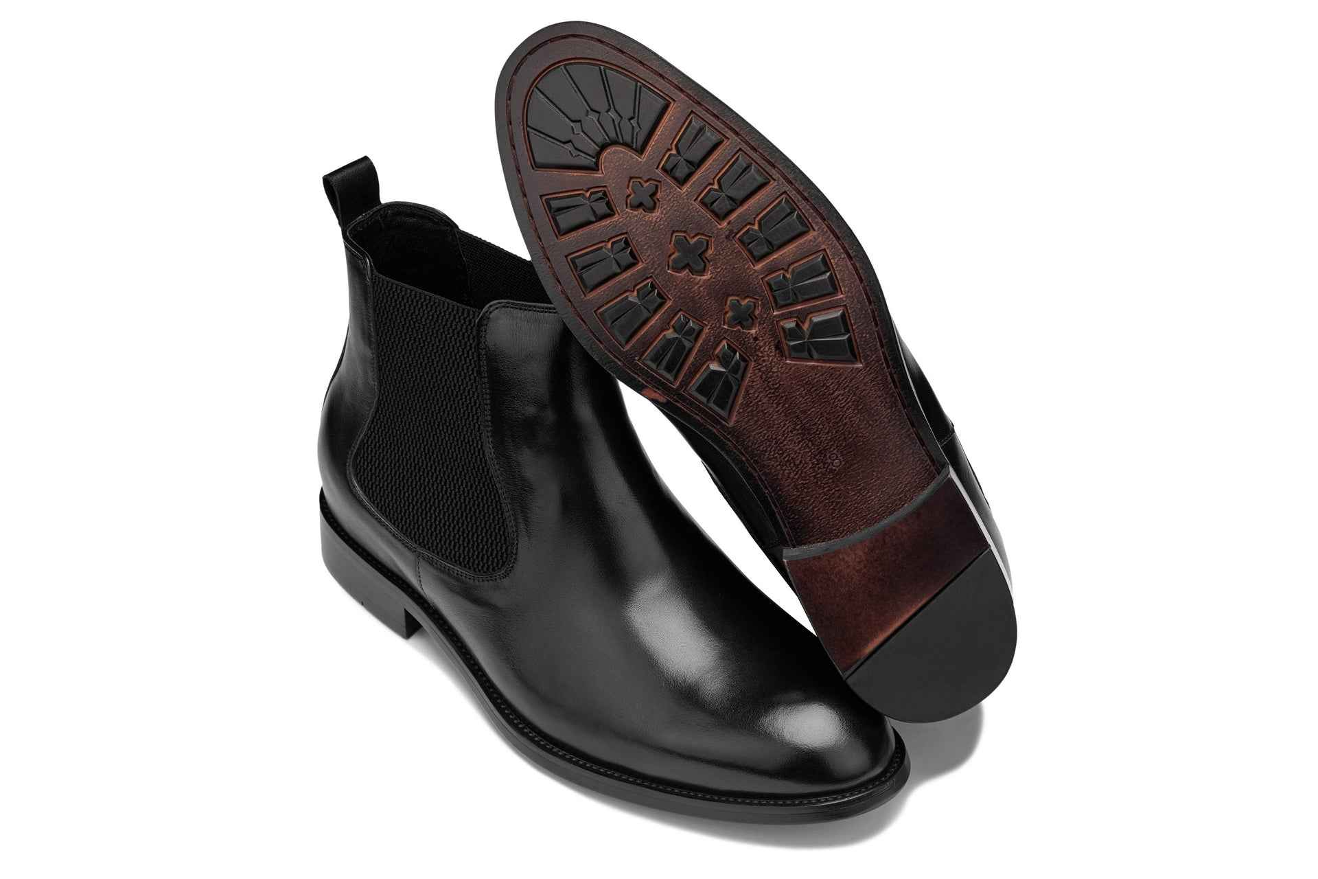 CALTO - Y72230 - 2.8 Inches Taller (Black) - Chelsea Boots