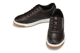CALTO - Y7887 - 2.6 Inches Taller (Deep Espresso/White & Gum Sole) - Elevated Leather Sneakers