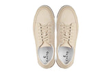 CALTO - Y7934 - 2.6 Inches Taller (Ivory White Suede/White & Gum Sole) - Elevated Leather Sneakers