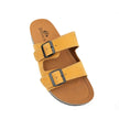 Yellow Buckle Slide Sandals