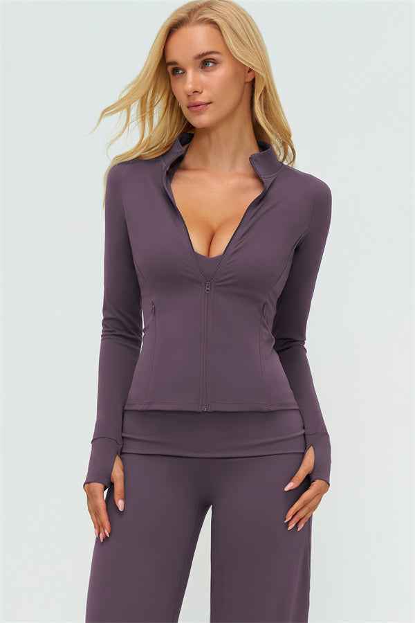 The Twirl Zip Jacket Straight Leg Pants 2-Piece Set
