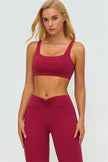 The Lushness V-Back Sports Bra Flared Leggings 2-Piece Set