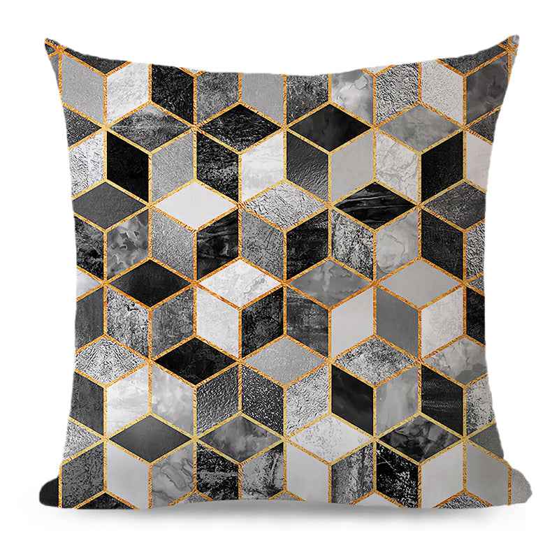 18''x18'' metallic accent geometric throw pillow | 16 designs modern & glam patterns | chic square accent | insert included