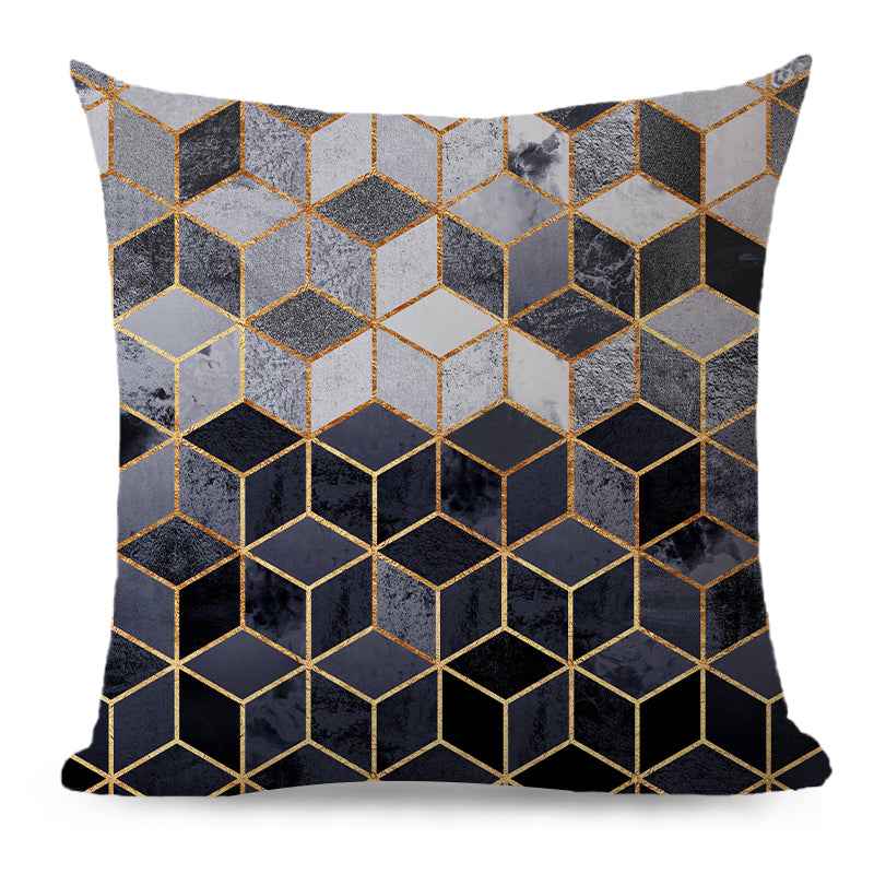 18''x18'' metallic accent geometric throw pillow | 16 designs modern & glam patterns | chic square accent | insert included