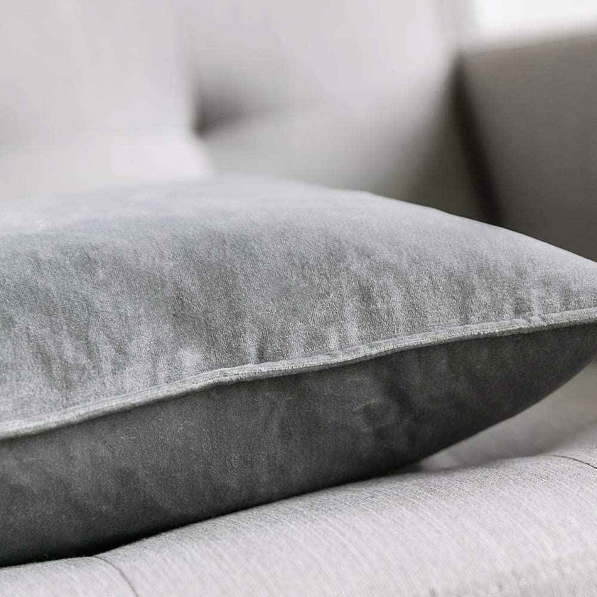 20''x20'' luxe velvet throw pillow  | 19 colors soft & elegant piped edge design | modern couch & bedroom accent | insert included