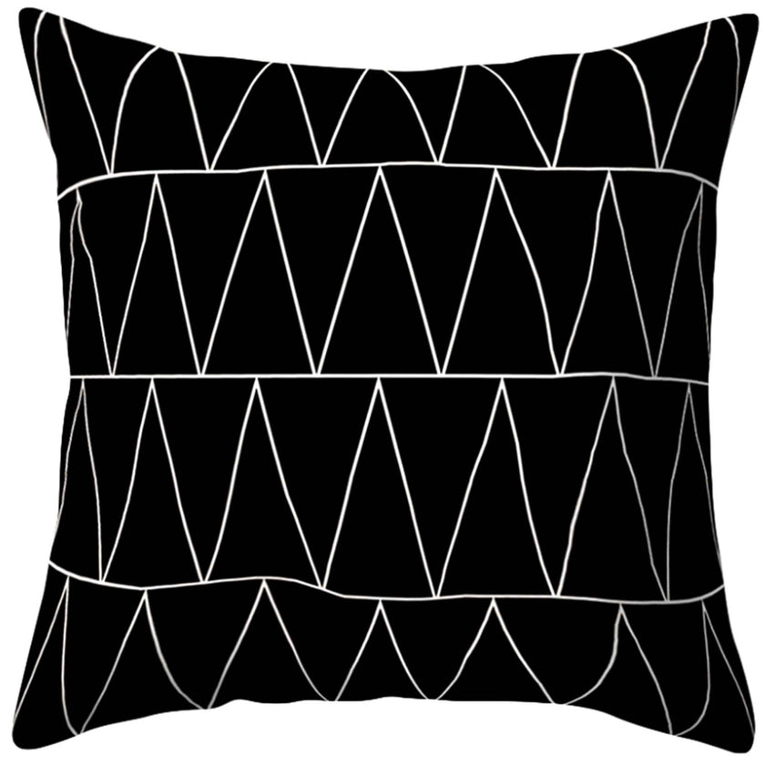 18''x18'' geometric print throw pillow | 18 designs modern & minimalist patterns | chic monochrome accent | insert included