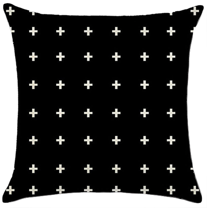 Throw Pillow Cover with 450g Insert, geometric, 18X18, Decorative Cushion – Fancy & Stacy