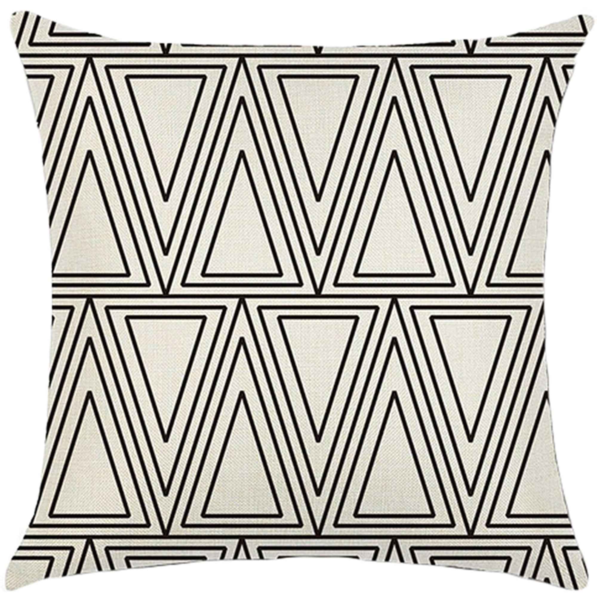 18''x18'' geometric print throw pillow | 18 designs modern & minimalist patterns | chic monochrome accent | insert included