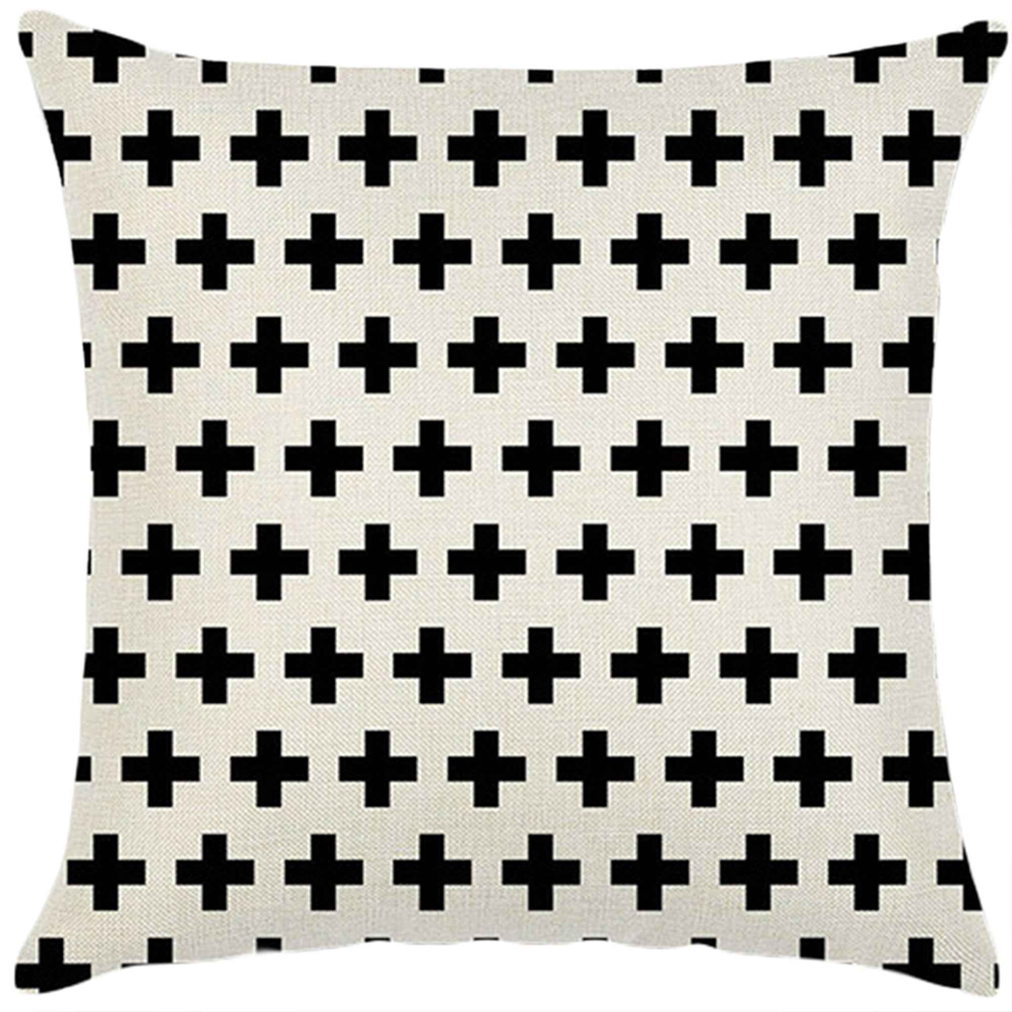18''x18'' geometric print throw pillow | 18 designs modern & minimalist patterns | chic monochrome accent | insert included