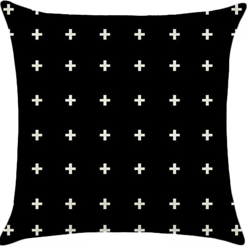 Throw Pillow Cover with 450g Insert, geometric, 18X18, Decorative Cushion – Fancy & Stacy