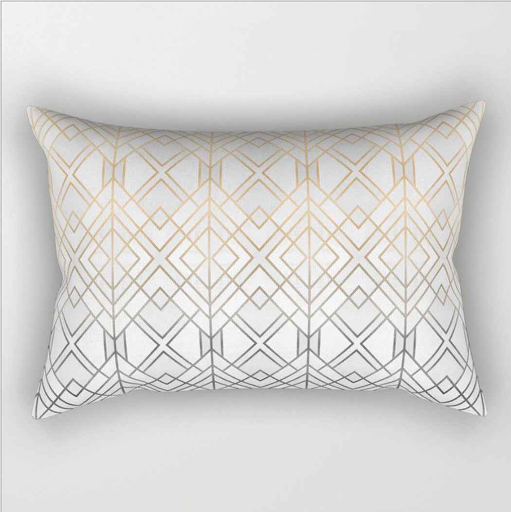 12"x20" modern geometric lumbar throw pillow 12 designs chic abstract & art deco prints gold accent decor insert included
