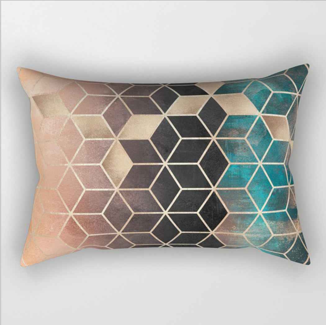 12"x20" modern geometric lumbar throw pillow 12 designs chic abstract & art deco prints gold accent decor insert included
