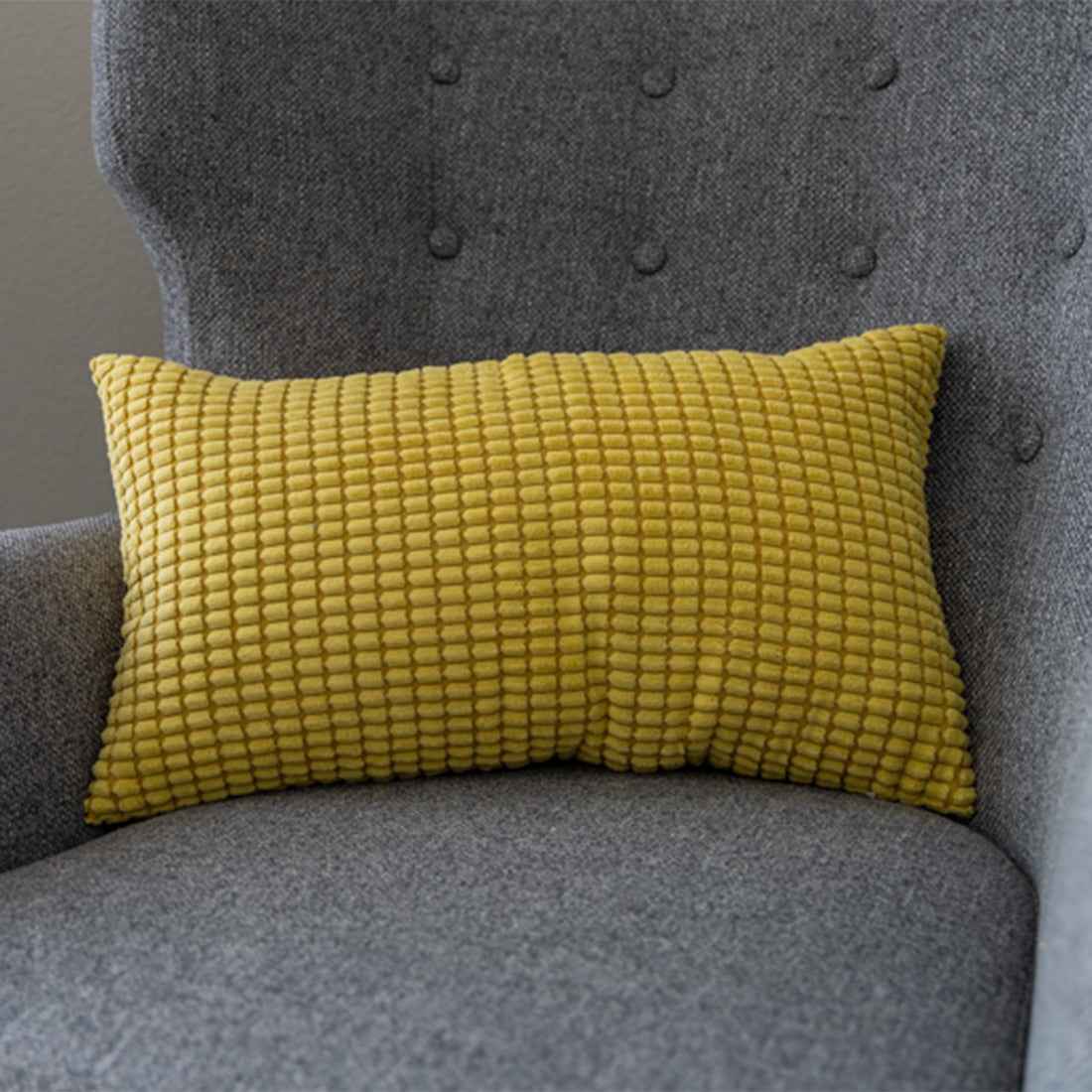 12''x20'' Soft Chenille Dot Throw Pillow | 8 Colors – Plush Textured Design | Cozy Modern Lumbar Accent | Insert Included