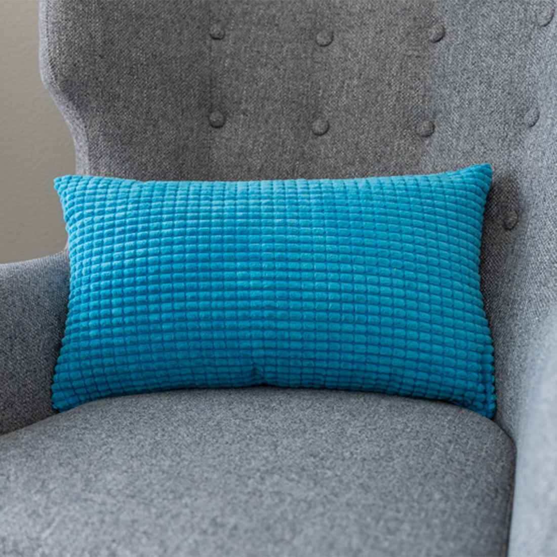 12''x20'' Soft Chenille Dot Throw Pillow | 8 Colors – Plush Textured Design | Cozy Modern Lumbar Accent | Insert Included