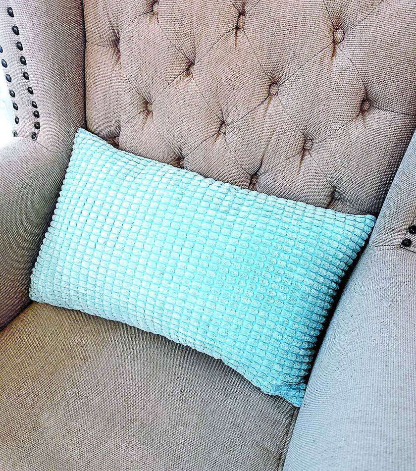 12''x20'' Soft Chenille Dot Throw Pillow | 8 Colors – Plush Textured Design | Cozy Modern Lumbar Accent | Insert Included
