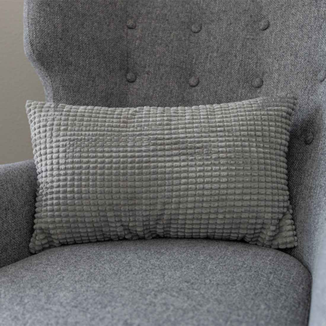 12''x20'' Soft Chenille Dot Throw Pillow | 8 Colors – Plush Textured Design | Cozy Modern Lumbar Accent | Insert Included