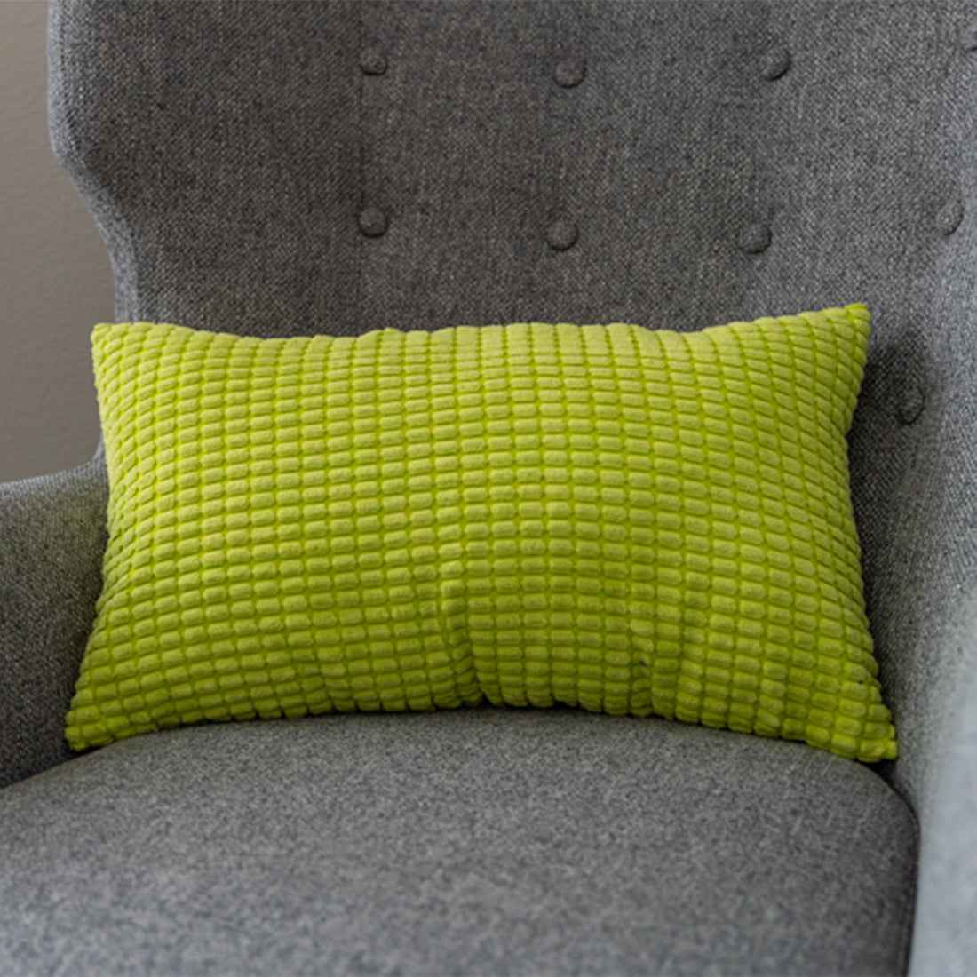 12''x20'' Soft Chenille Dot Throw Pillow | 8 Colors – Plush Textured Design | Cozy Modern Lumbar Accent | Insert Included
