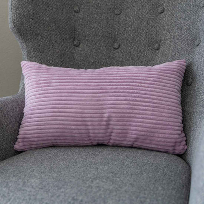 12''x20'' corduroy stripe  lumbar support throw pillow | 10 colors soft textured wide wale design | cozy lumbar & accent pillow | insert included