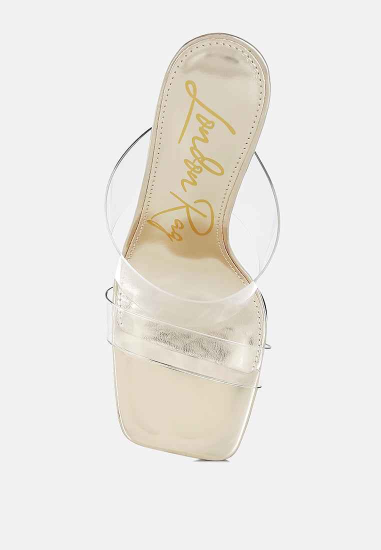 Zelene Fantasy Wedge Heel Clear Sandals