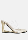 Zelene Fantasy Wedge Heel Clear Sandals