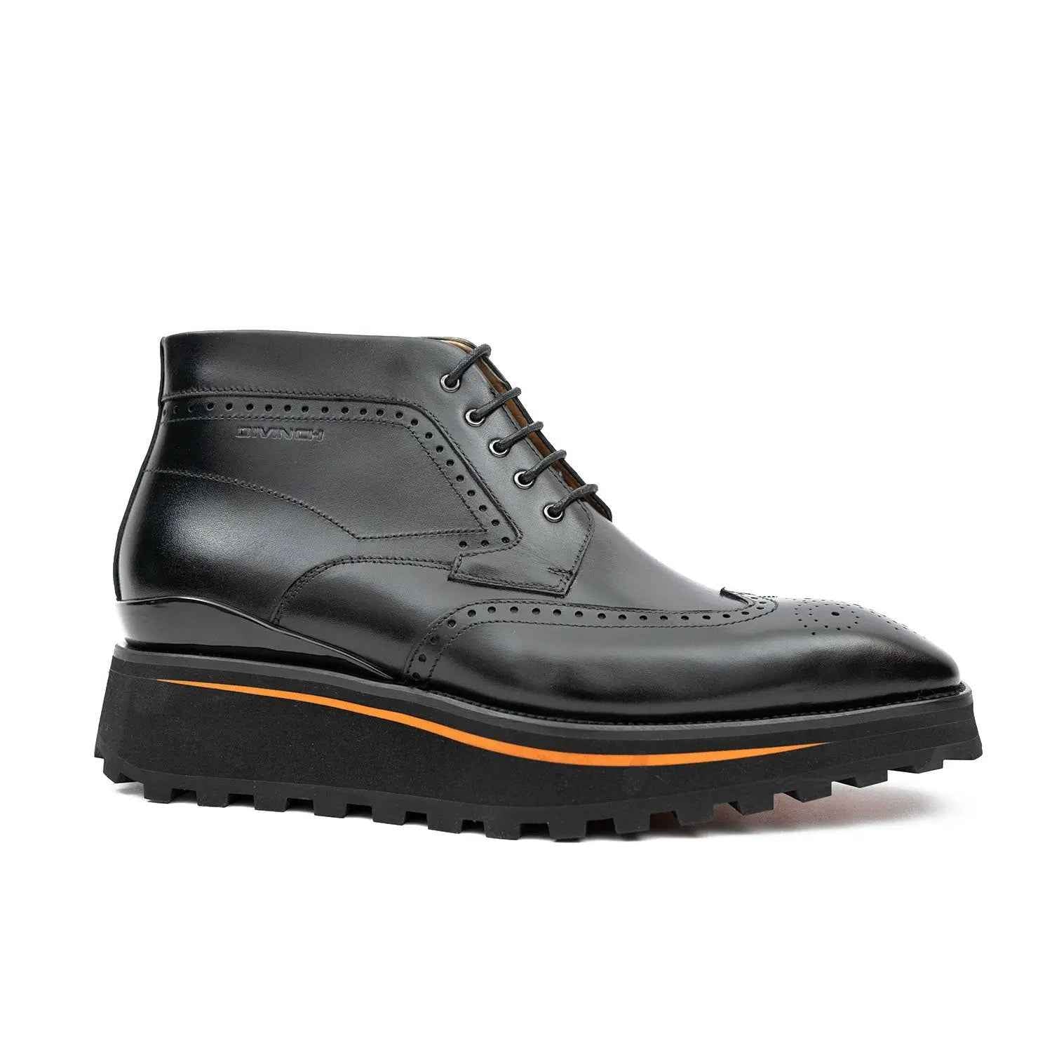 Zipper Brogue Martin Boots 2890 Black