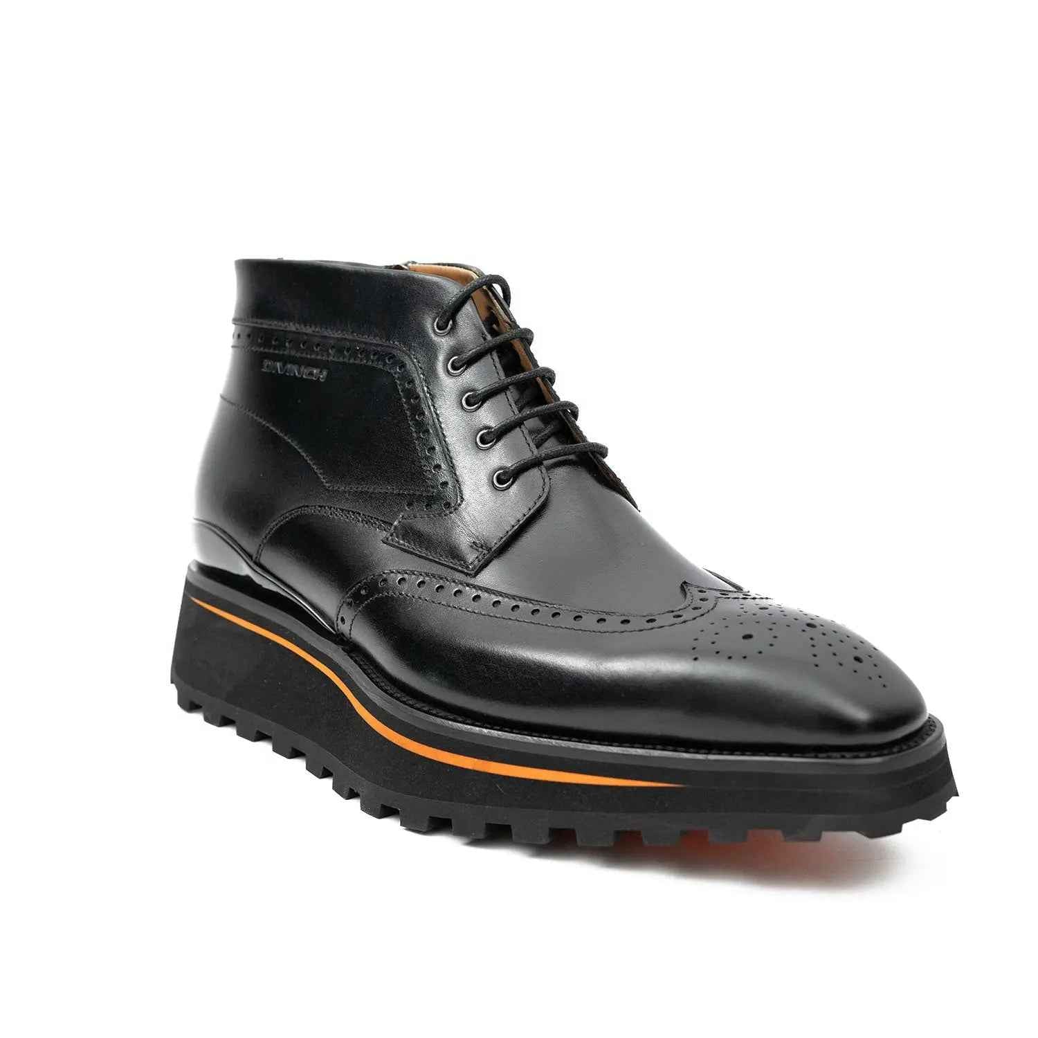 Zipper Brogue Martin Boots 2890 Black