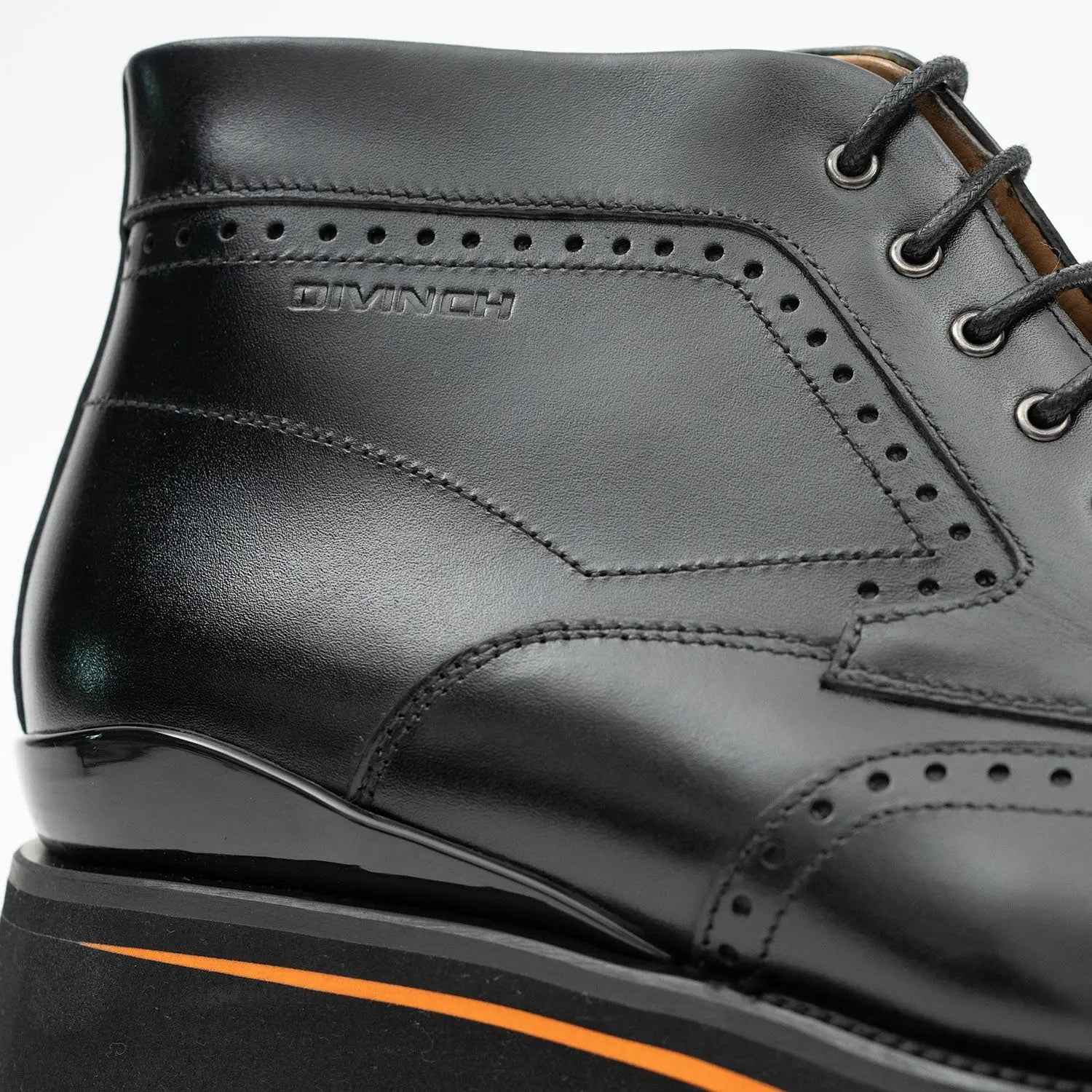 Zipper Brogue Martin Boots 2890 Black