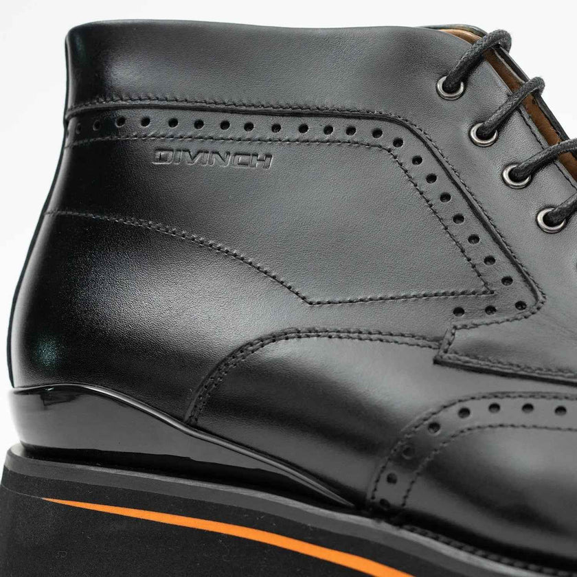 Zipper Brogue Martin Boots 2890 Black