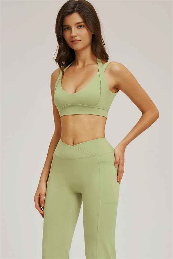 The Sizzle Sports Bra Flared Leggings 2-Piece Set
