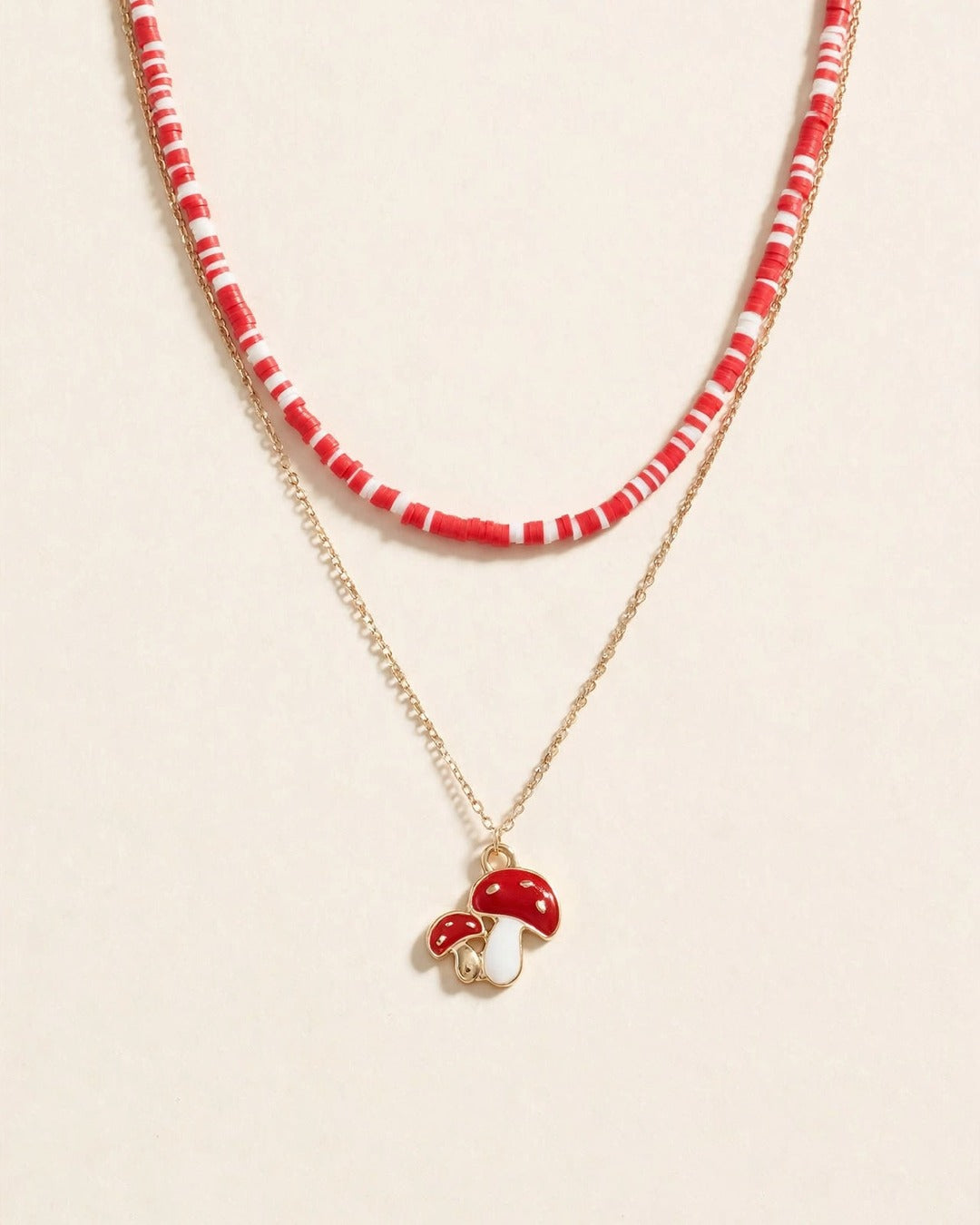 Mushroom Duo Necklace