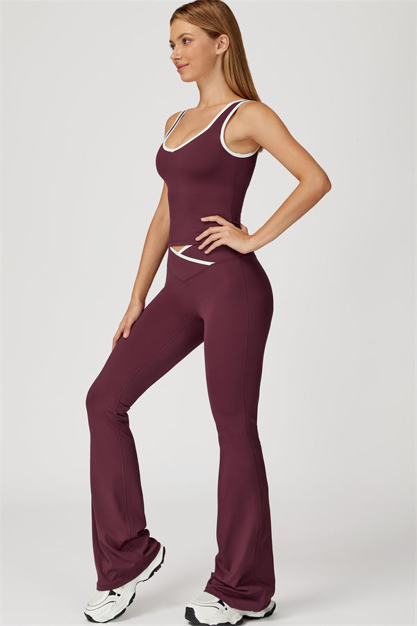 The Stamina Tank Top Flared Leggings 2-Piece Set
