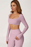 The Lily Belle Crop Top Flared Leggings 2-Piece Set