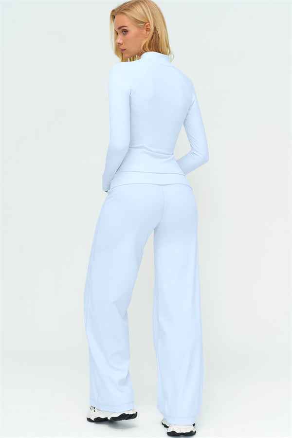 The Twirl Zip Jacket Straight Leg Pants 2-Piece Set