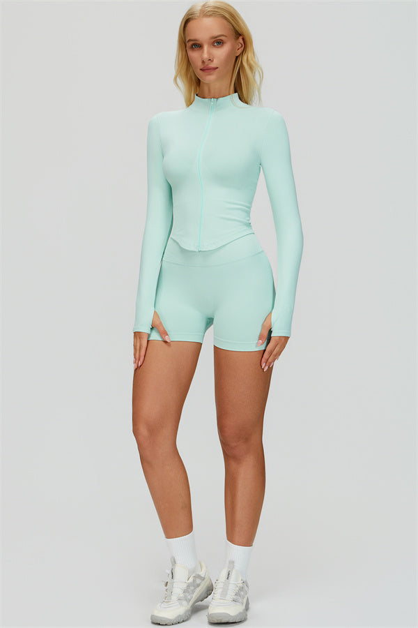The Empower Jacket Sports Bra Shorts 3-Piece Set
