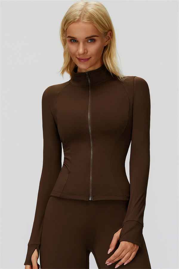 The FemmeFit Zip Jacket Straight Leg Pants 2-Piece Set