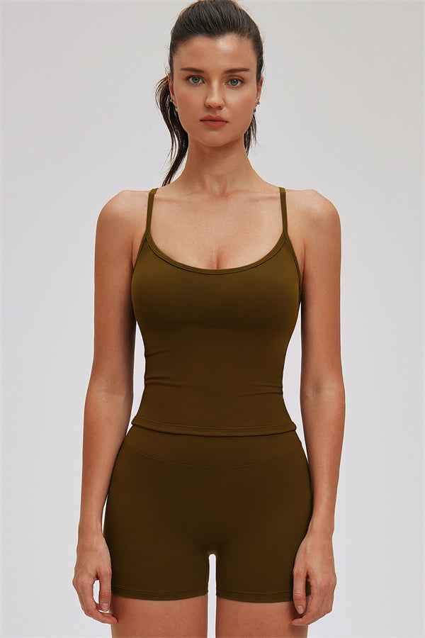 The Svelte Cross Back Tank Top Shorts 2-Piece Set