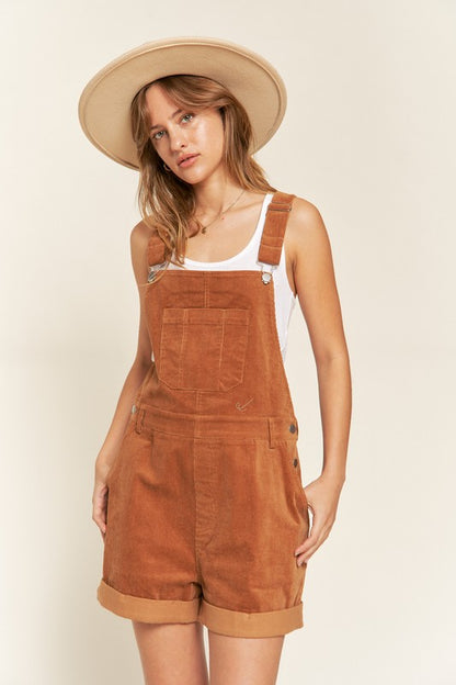 Corduroy Adjustable Shoulder Straps Overalls - Pikemla