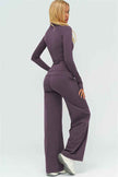 The Twirl Zip Jacket Straight Leg Pants 2-Piece Set