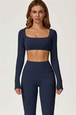The Lily Belle Crop Top Flared Leggings 2-Piece Set