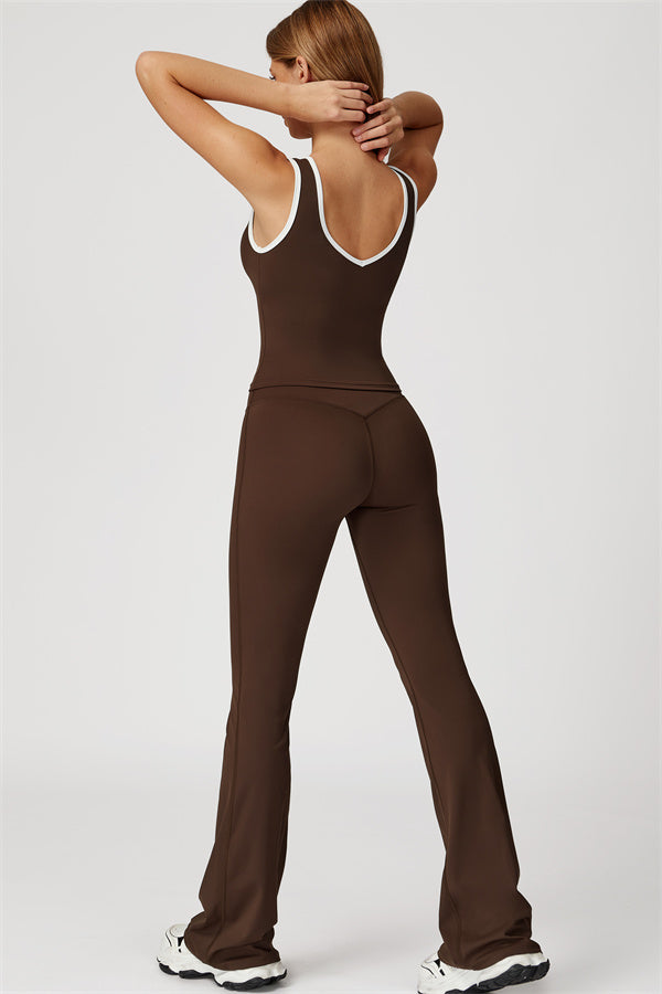 The Stamina Tank Top Flared Leggings 2-Piece Set