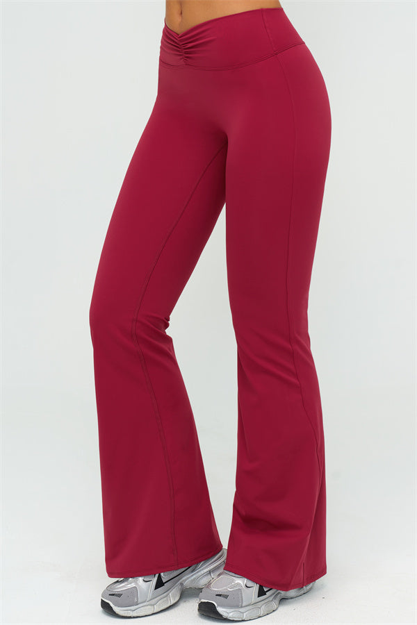 The Lushness V-Back Sports Bra Flared Leggings 2-Piece Set